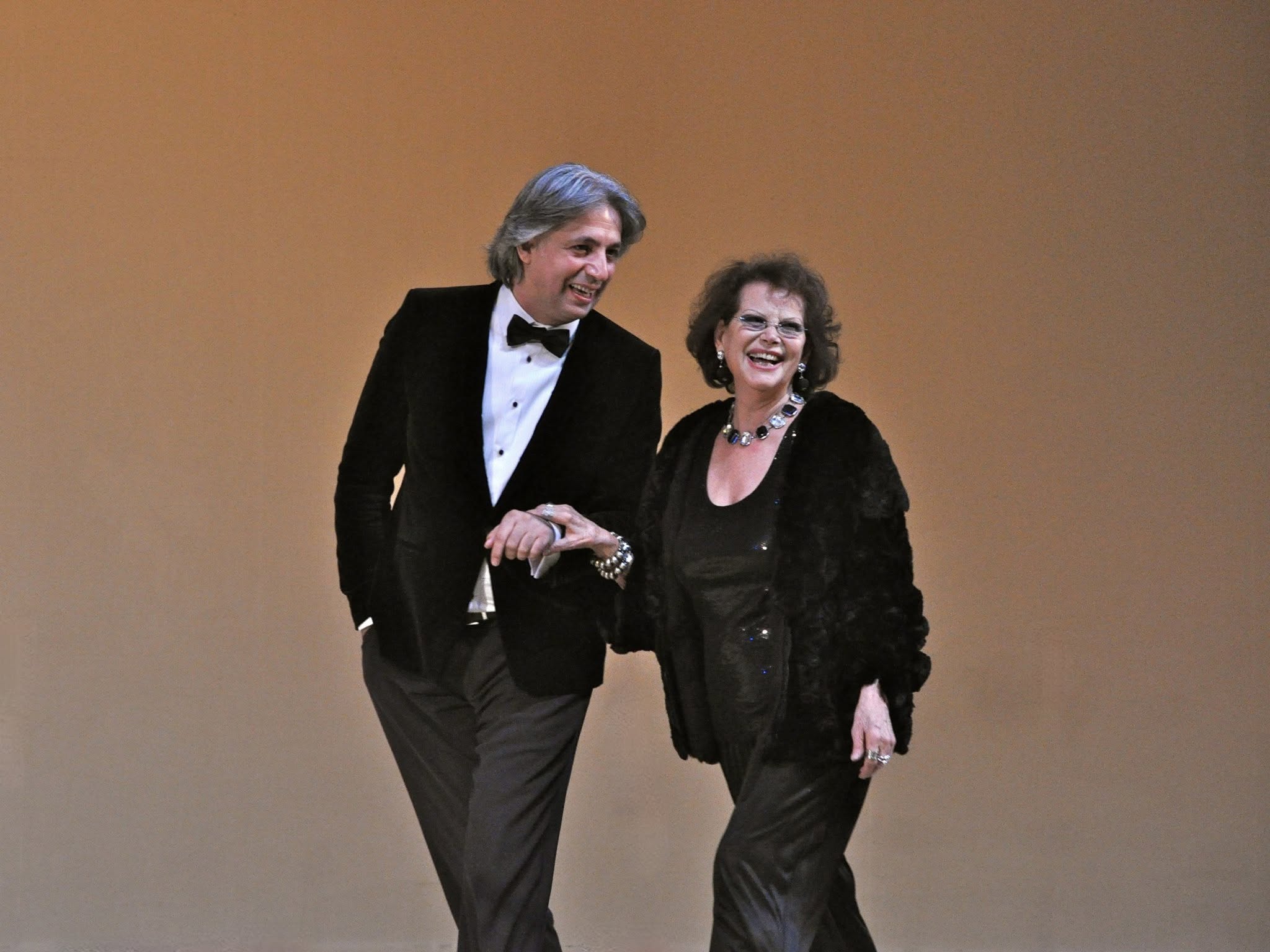 Krassimir Ivanov and Claudia Cardinale during the 15th Sofia Film Fest, March 2011